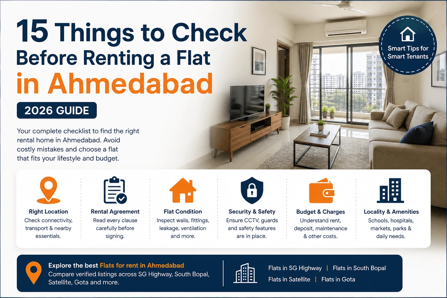 15 Things to Check Before Renting a Flat in Ahmedabad (2026 Guide)